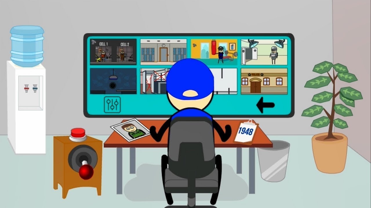 Five nights guard Stickman Animation - Android Gameplay HD