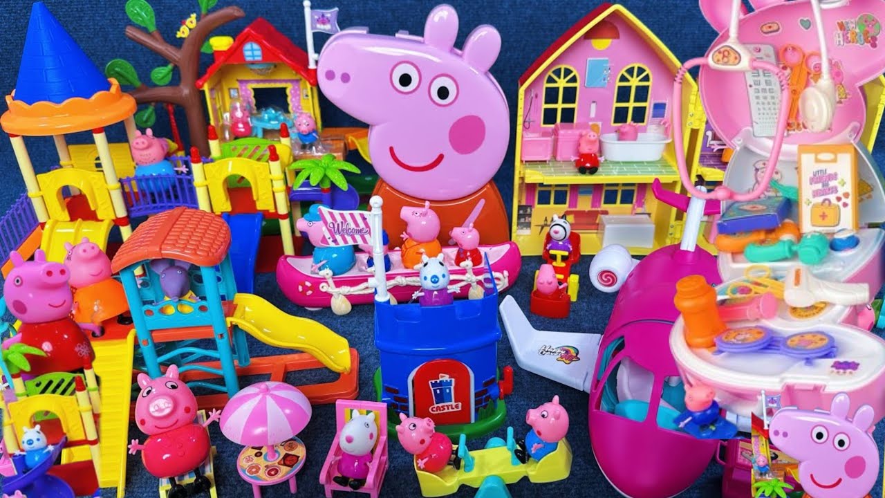 6 Minutes Satisfying with Unboxing Peppa Pig Doctor & House Playground Toys Set Review | ASMR
