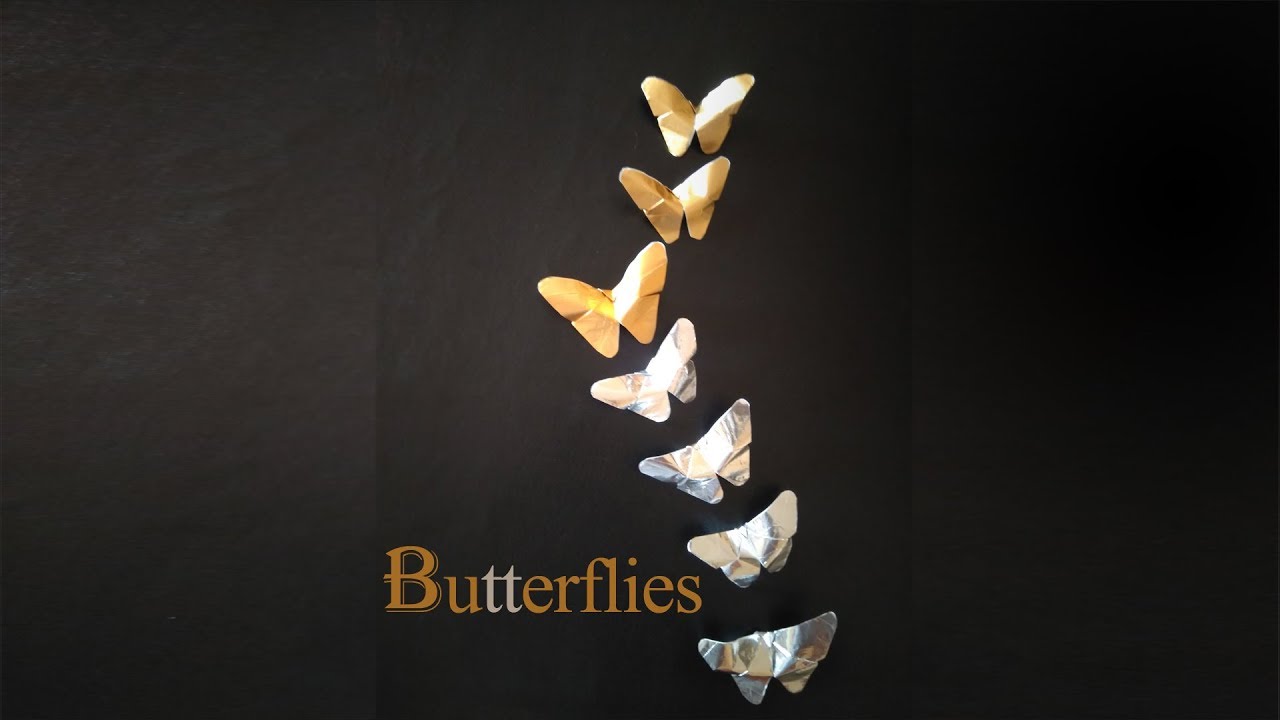 How to make Easy Foil Paper Butterflies | Complete Paper Craft Tutorial