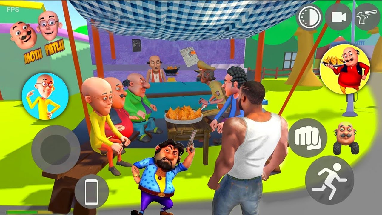 Franklin Teleports into Motu Patlu City in Indian Bikes Driving 3d