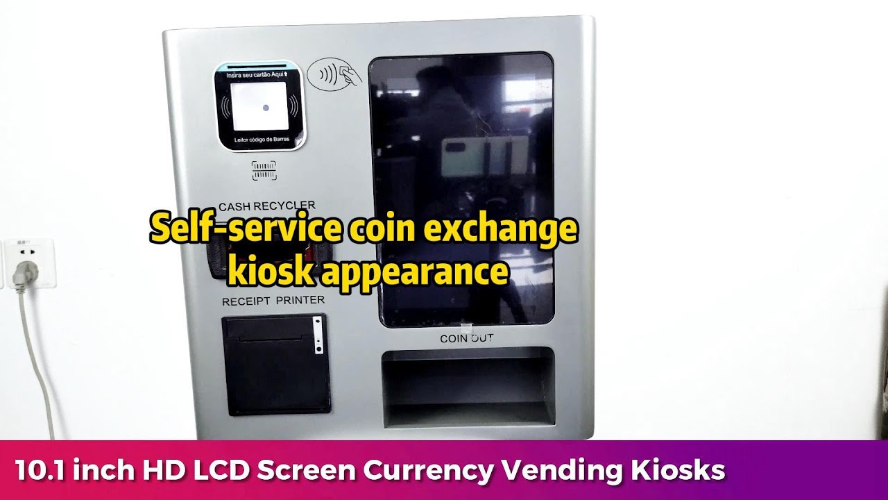 Self service coin exchange kiosk appearance