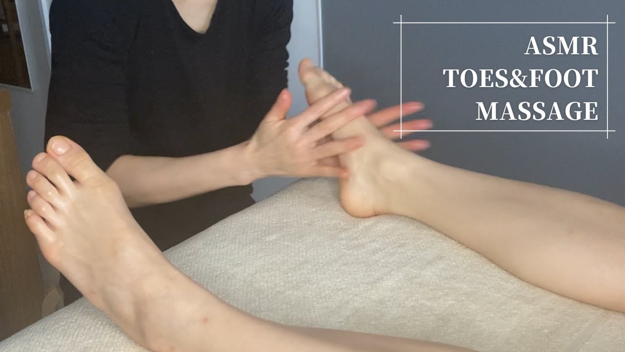 【ASMR】足首から足先まで温かくするアロママッサージ | Toes&foot massage #マッサージ足 #眠くなる音 #reflexology