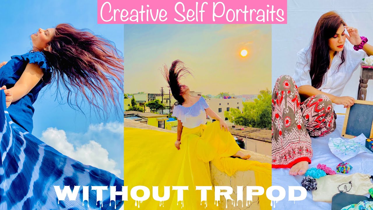 Creative Self Portrait Ideas at Home without TRIPOD | How to pose? | phone photography | Antara Sahu