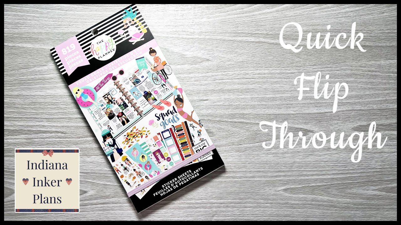 Quick Sticker Book Flip Through - SQUAD GOALS by The Happy Planner