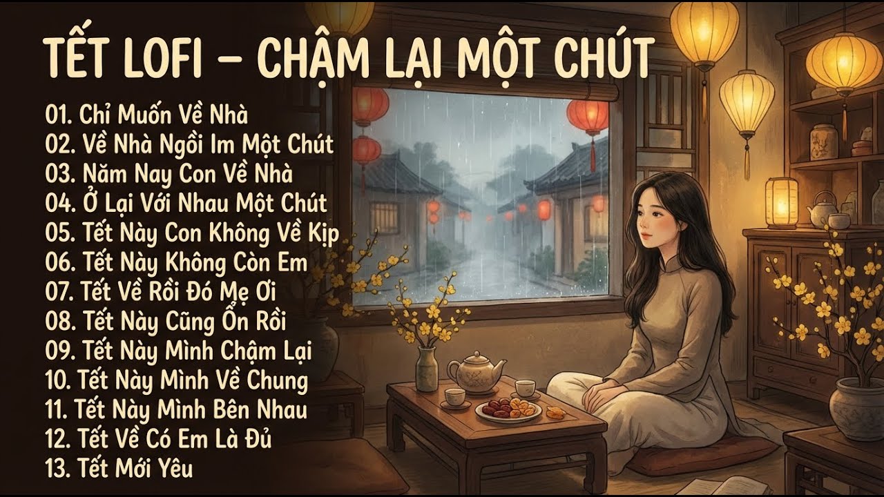 Tết Lofi – Chậm Lại Một Chút | Nhạc Tết Buồn, Nhẹ Nhàng Cho Những Ngày Cuối Năm
