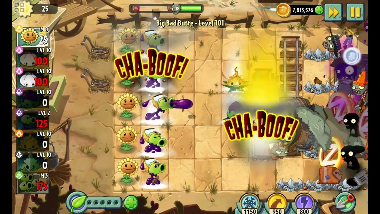 Plants Vs Zombies 2: Big Bad buttle nivel 101 #zombies #games #plantsvszombies #pvz #jump