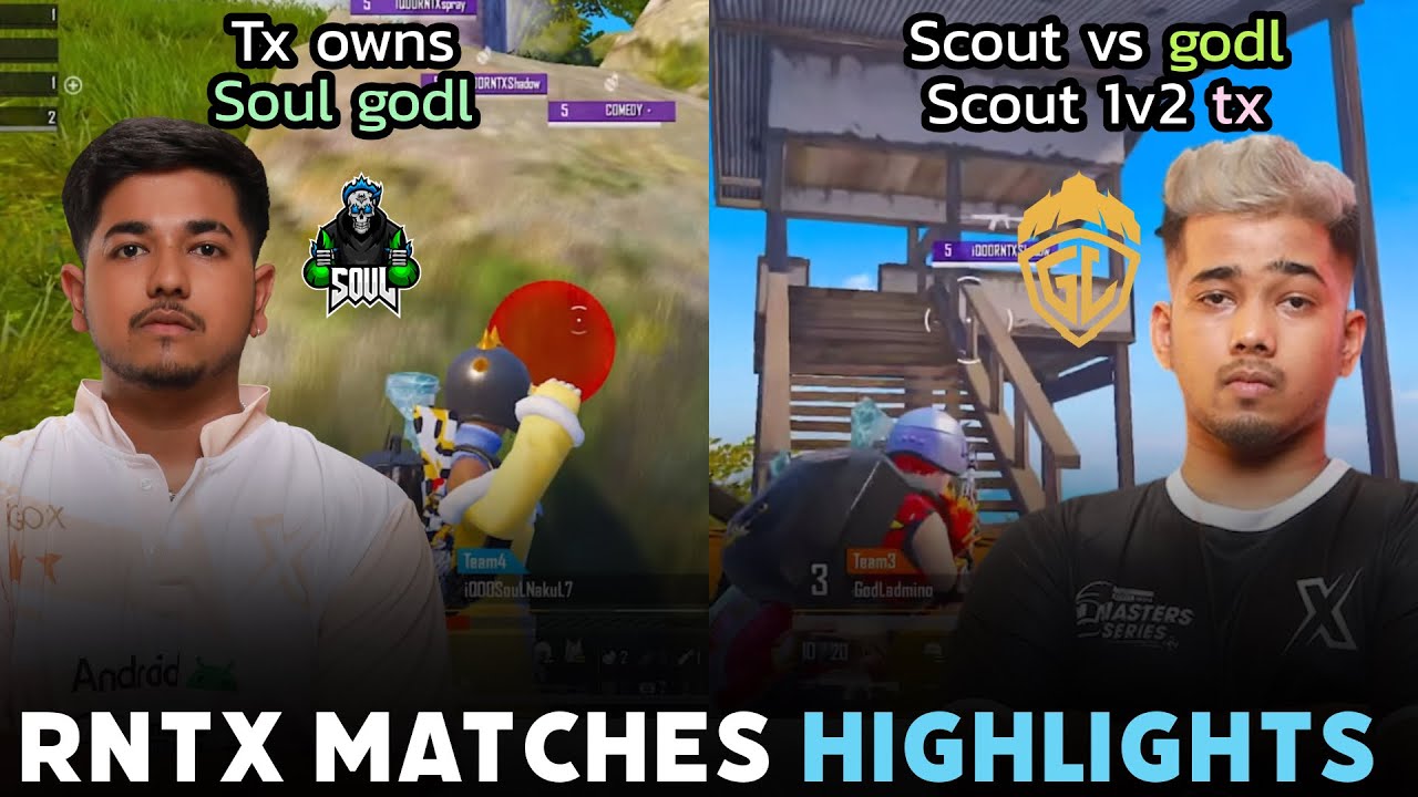 Scout 1v2 Against TX! 🔥 RNTX Destroys SouL & GodL 🥵 | Team Xspark