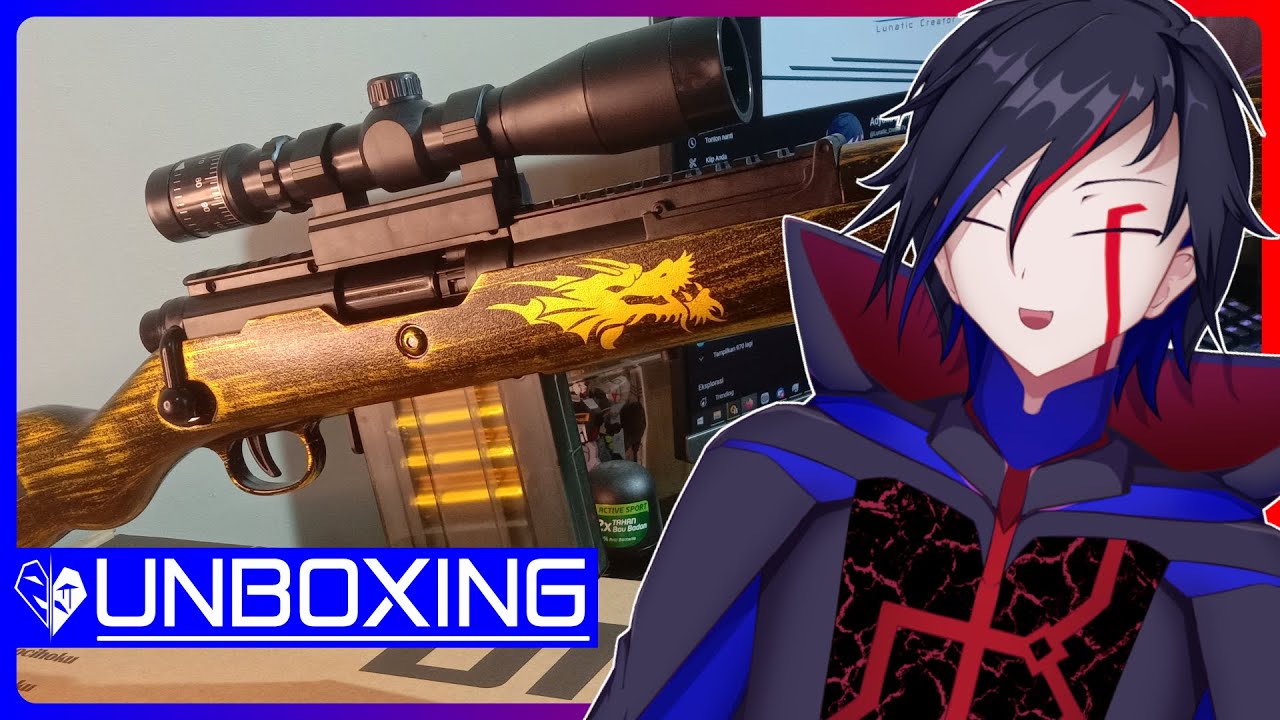 Unboxing & Review 98k Senapan Mainan KEREN!!! | DIY 98K Manual Pull Bolt Jump Shell Soft Gun (Gold)