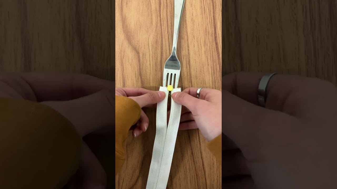 Using a fork to install a zipper pull