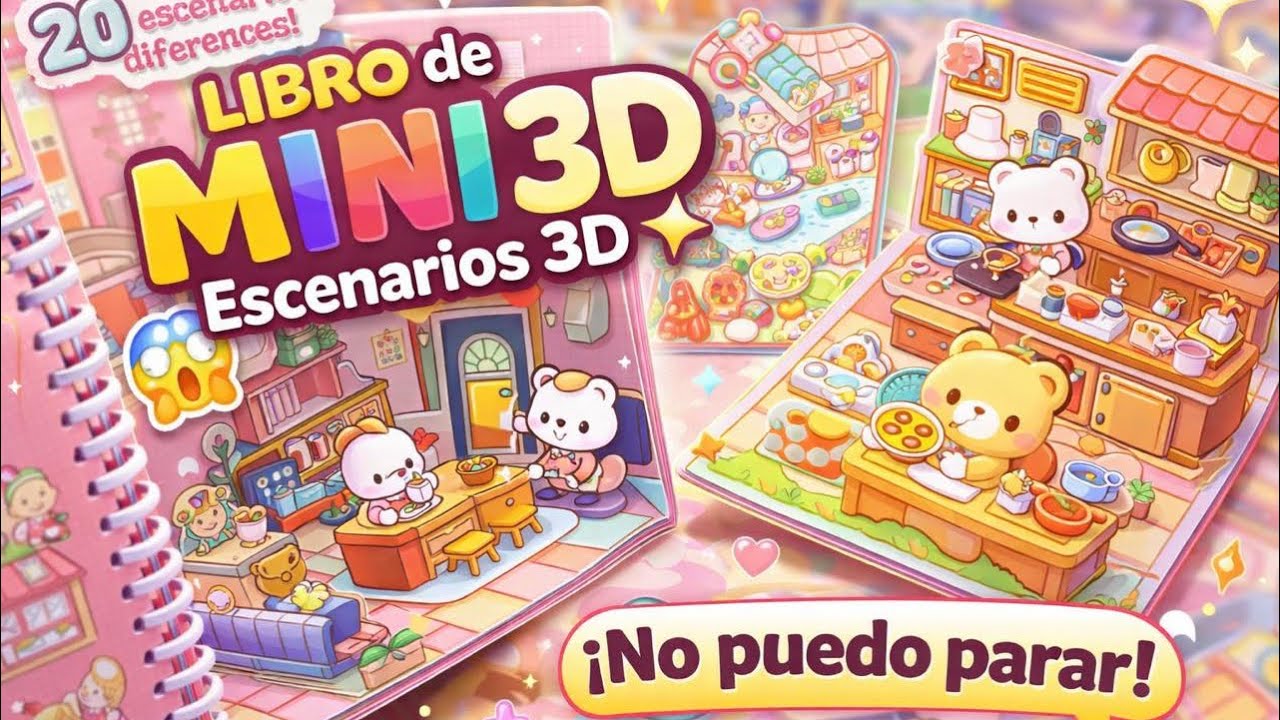 Abriendo un libro de escenarios Mini 3D y no pude parar! 🤯✨