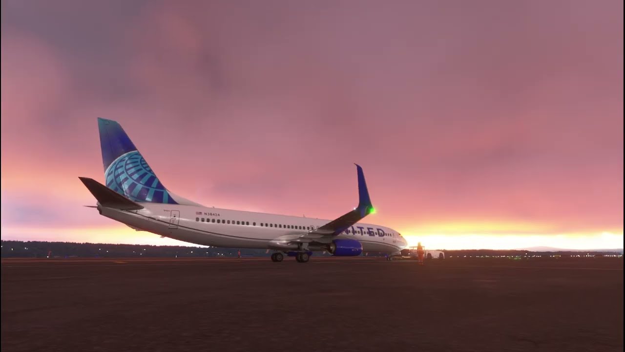 MSFS2024 Full Flight, PMDG Boeing 737-924ER PDX-SFO, Pink Sunrise, Flap 15 Landing (Fast VAPP)