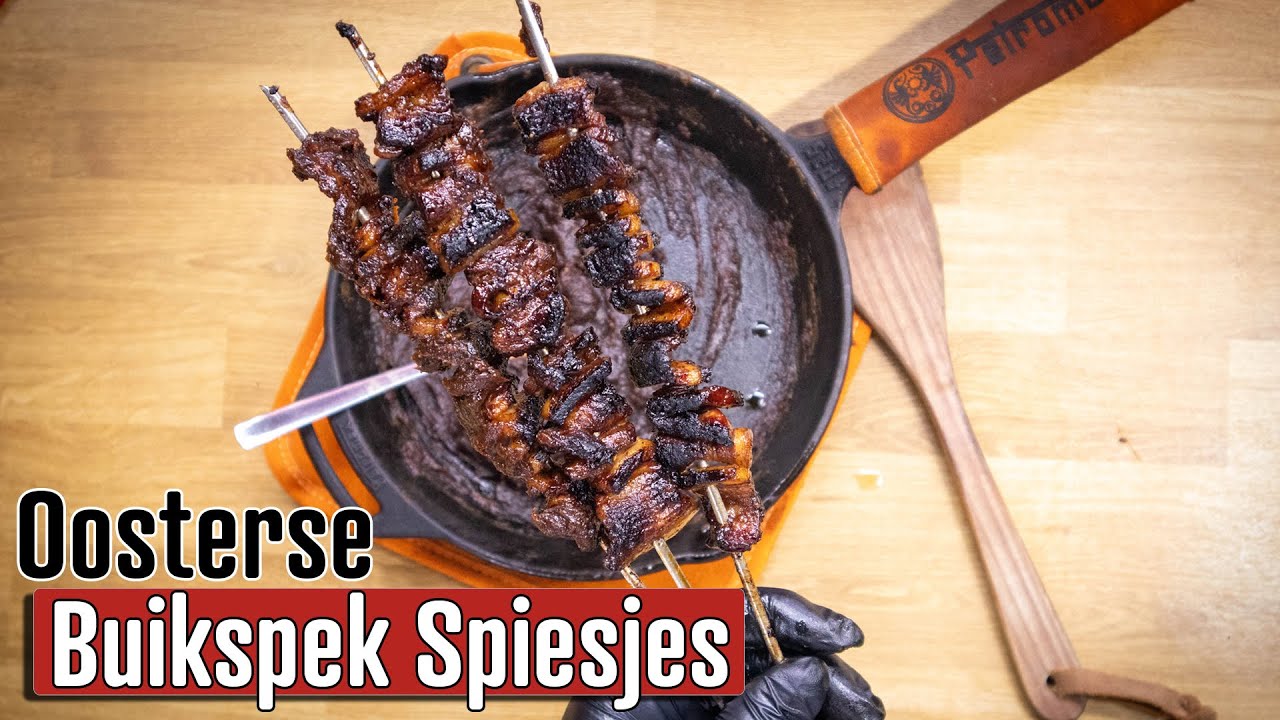 Oosters gemarineerde buikspek spiesjes - NasQ BBQ