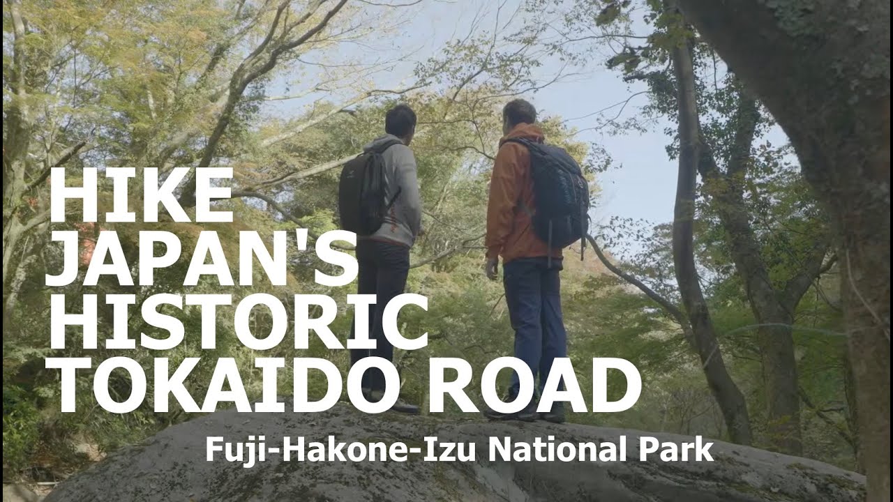Hiking the Historic Tokaido Road through Hakone, Japan.