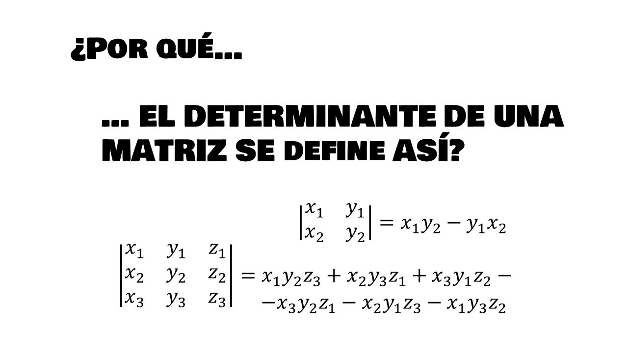¿por qué... el determinante de una matriz se calcula así?
