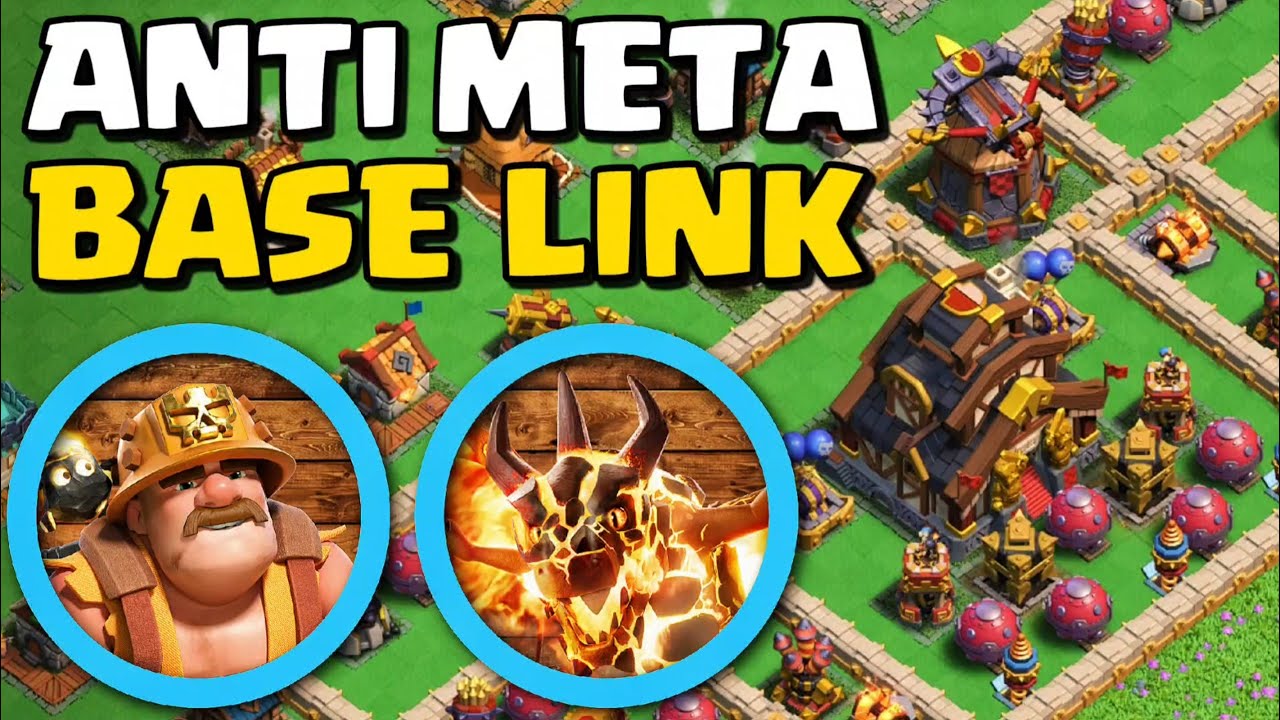 NEW BEST Clan Capital BASE LAYOUT with LINK | ANTI Super Miners & Super Dragons Capital Peal 10 COC