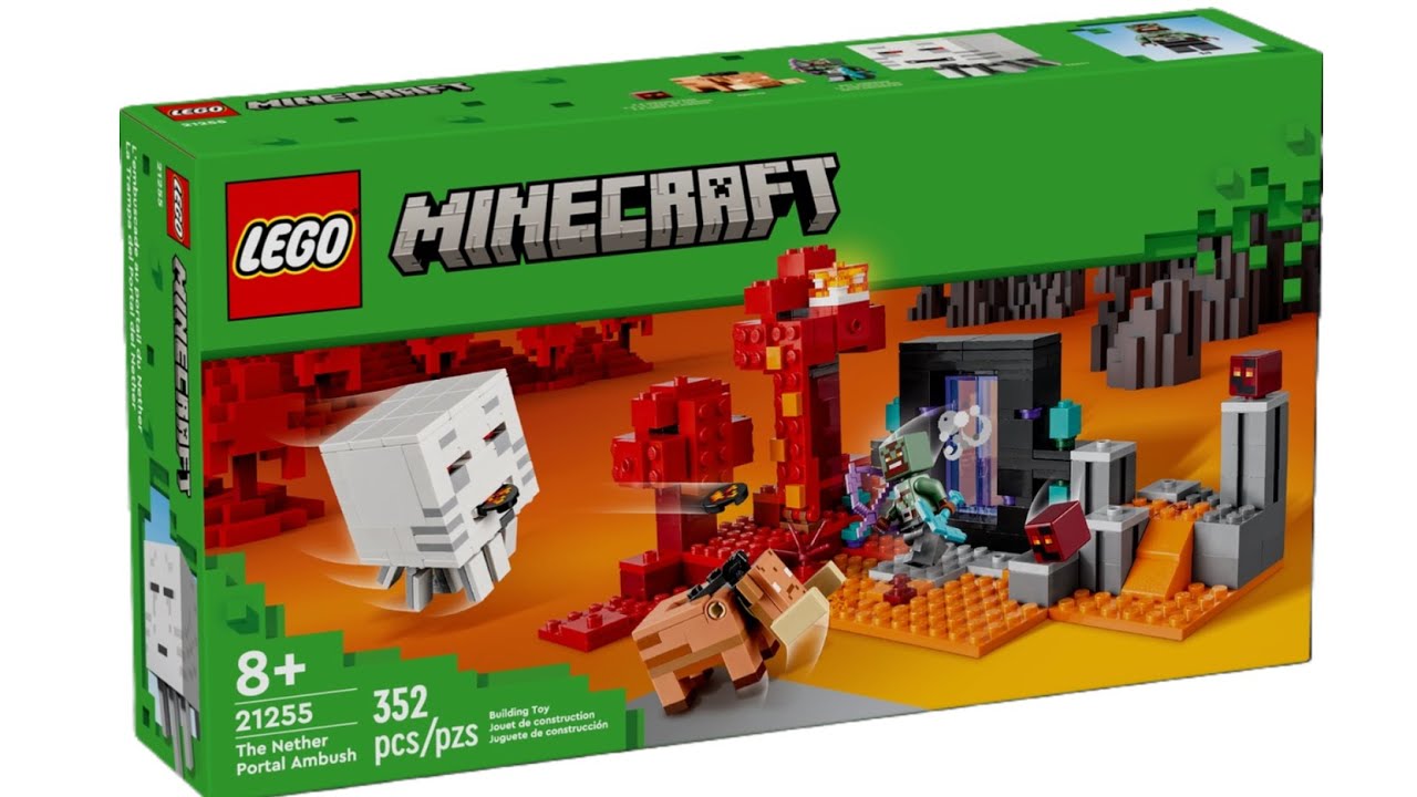 LEGO Minecraft 21255 The Nether Portal Ambush LEGO Speed Build Review