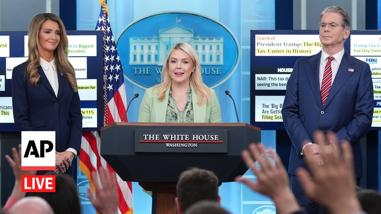 LIVE: White House press briefing with Karoline Leavitt and Scott Bessent