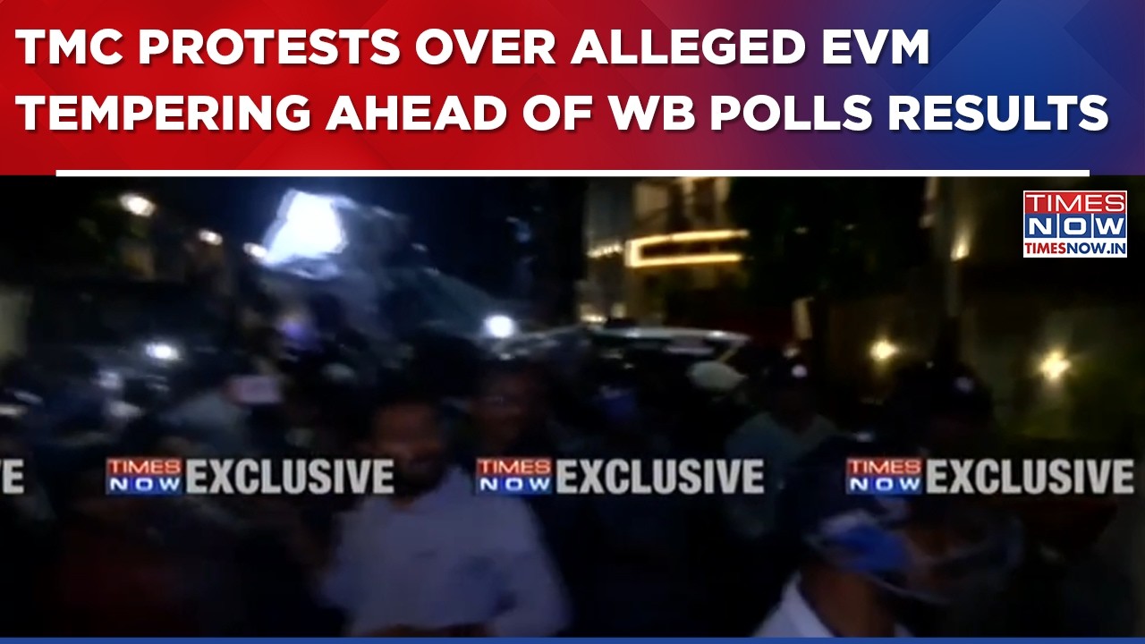 Drama Outside Kolkata Strongroom As TMC Protests Alleged EVM Tampering Ahead Of Results