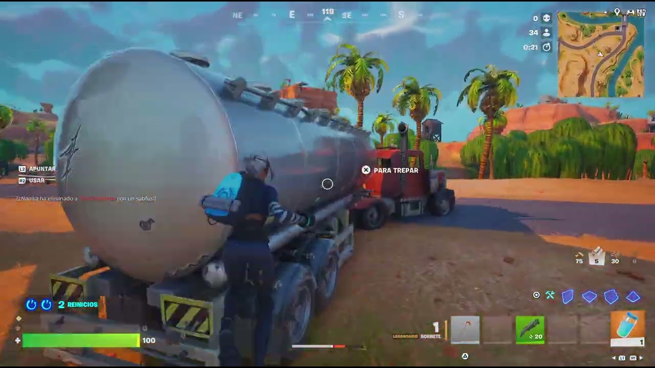 Jugando fortnite