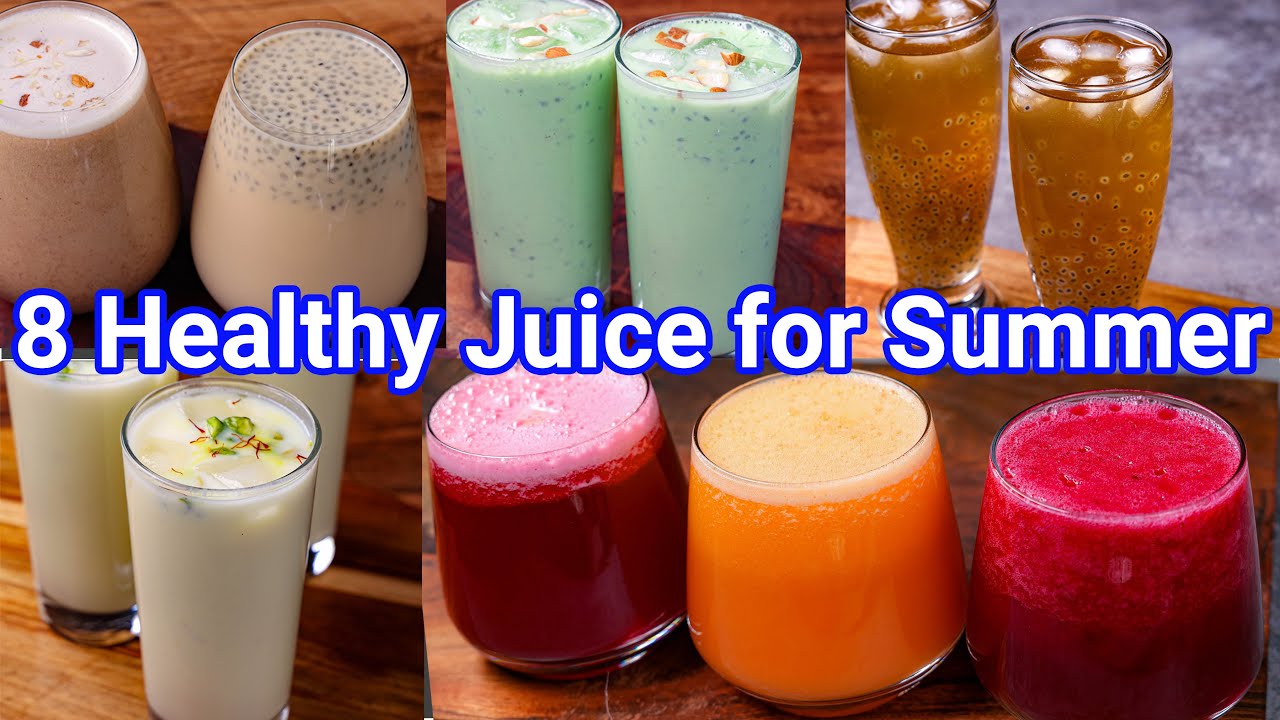 8 Healthy & Refreshing Homemade Summer Drinks | Milk, Fruit & Vegetable Summer Beverages