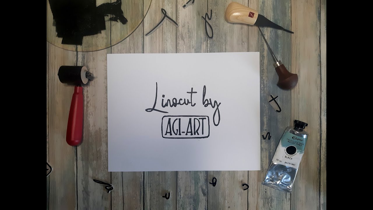 Linocut Printmaking Process / 'Eternal Wisdom' by AGI ART