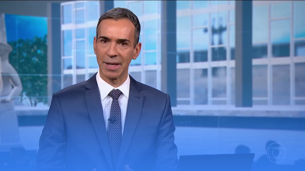 Estreia de C&eacute;sar Tralli como titular no Jornal Nacional (03/11/2025)