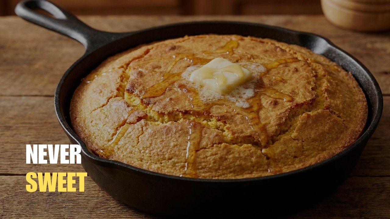 What Cornbread Looked Like Before Everyone Added Sugar | ASMR Cooking (No Talking)