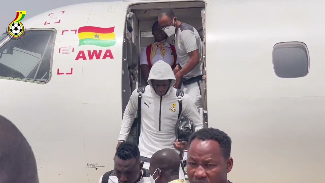 THE BLACK STARS ARRIVAL IN ABUJA