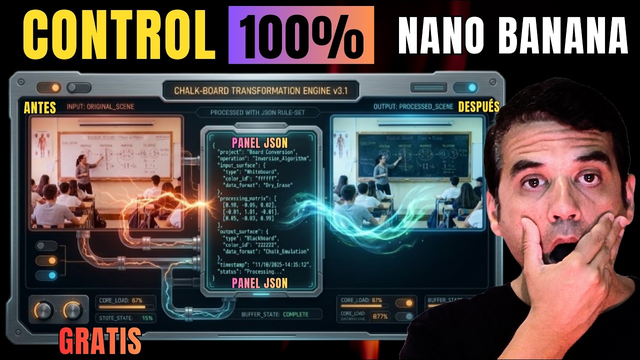 EDICIÓN de IMÁGENES con CONTROL TOTAL IA con PROMPTS JSON (Gemini Nano Banana 2) + Sin marca de agua