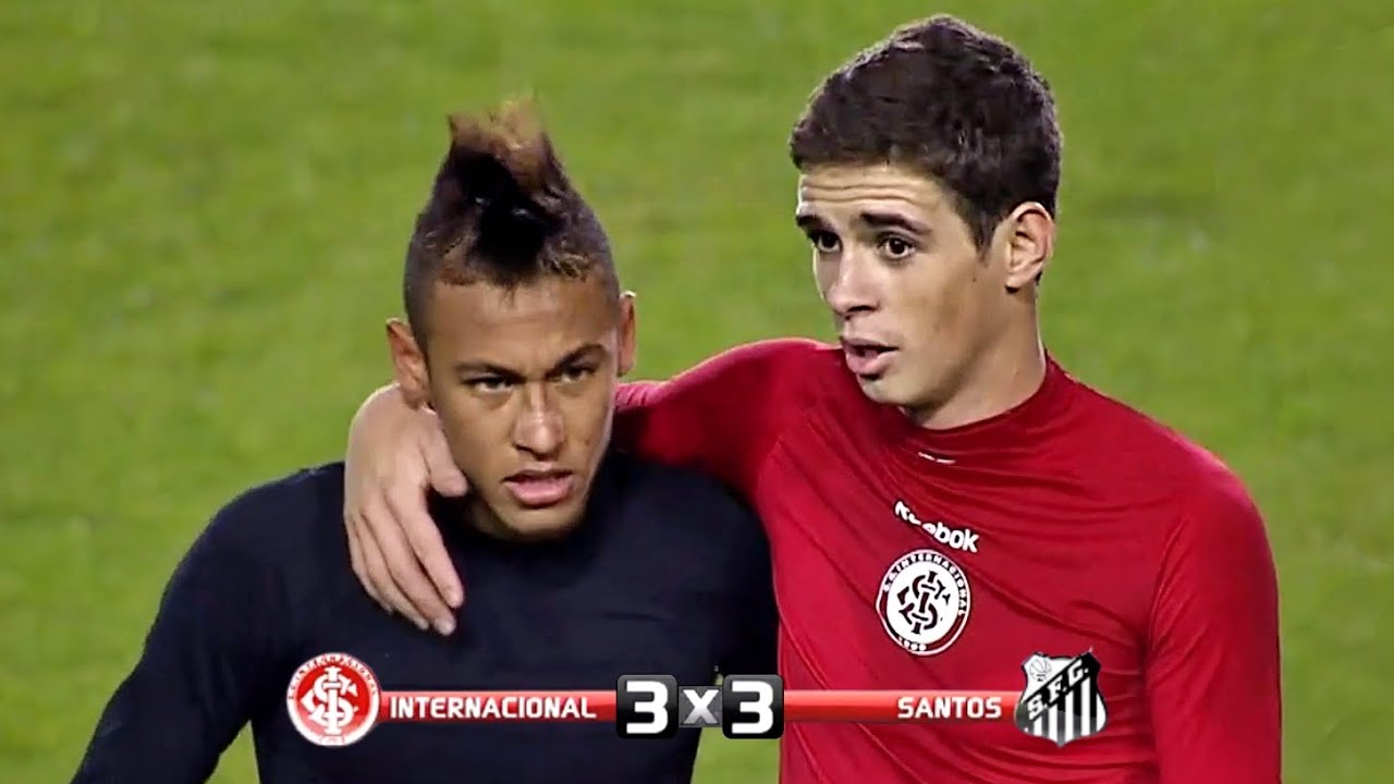 THE DAY NEYMAR HELPED SANTOS FIGHT BACK FROM 3x0 TO A DRAW AGAINST INTERNACIONAL LED BY OSCAR!