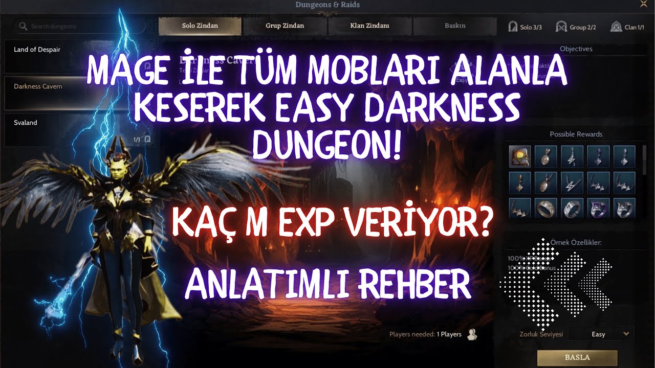 MAGE İLE TÜM MOBLARI ALANLA KESEREK DARKNESS DUNGEON KAÇ M EXP VERİYOR?ANLATIMLI REHBER #riseonline