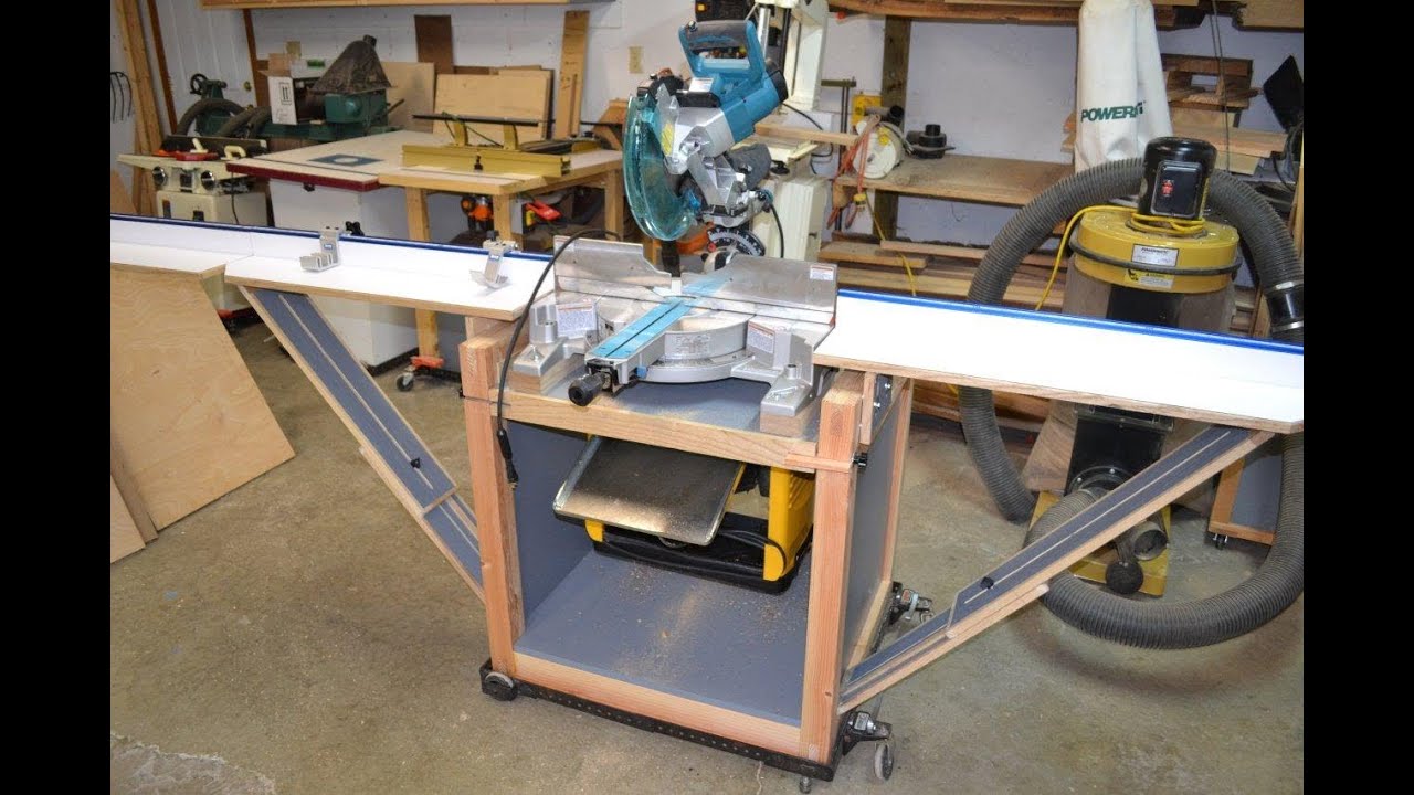 Miter Saw Stand/Planer Station With Rotating Top