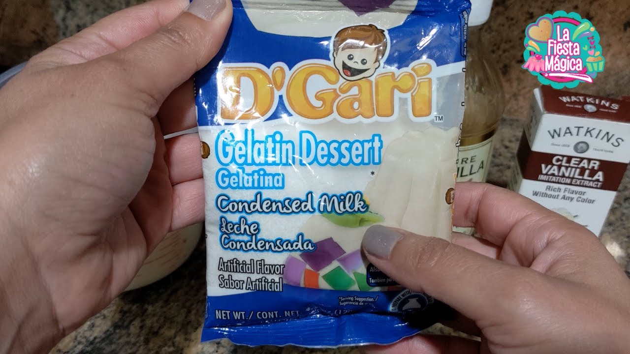 Gelatina de Leche Condensada D'Gari.  Receta para mejorar su sabor ¡fácil y rápido!