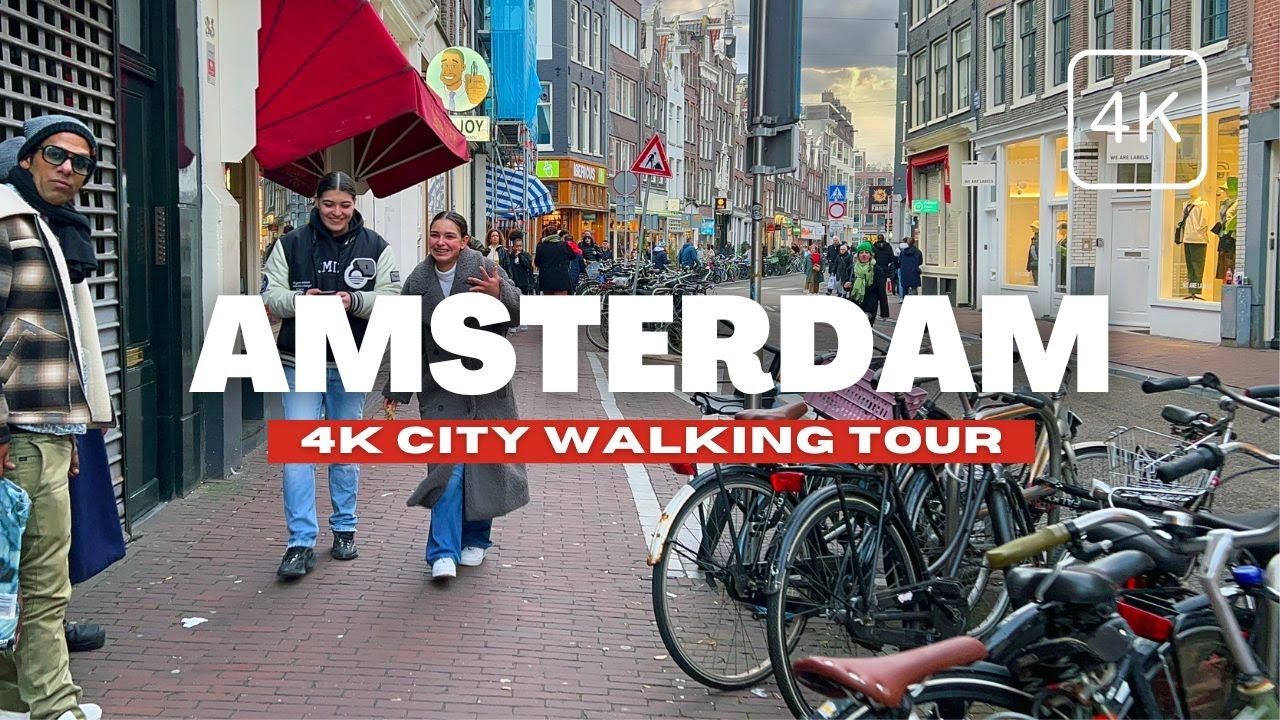 🇳🇱 Amsterdam, Netherlands Walking Tour - Amsterdam Central Canal Walk (4K HDR 60fps)