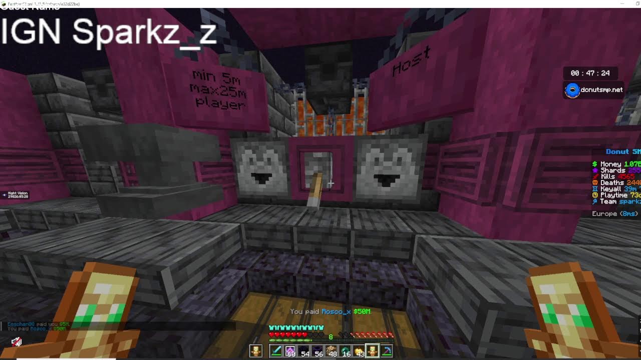 Donut Smp Live┃RATING BASES 1M+ PER┃GAMBLING┃BOUNTY┃GAMBLING!