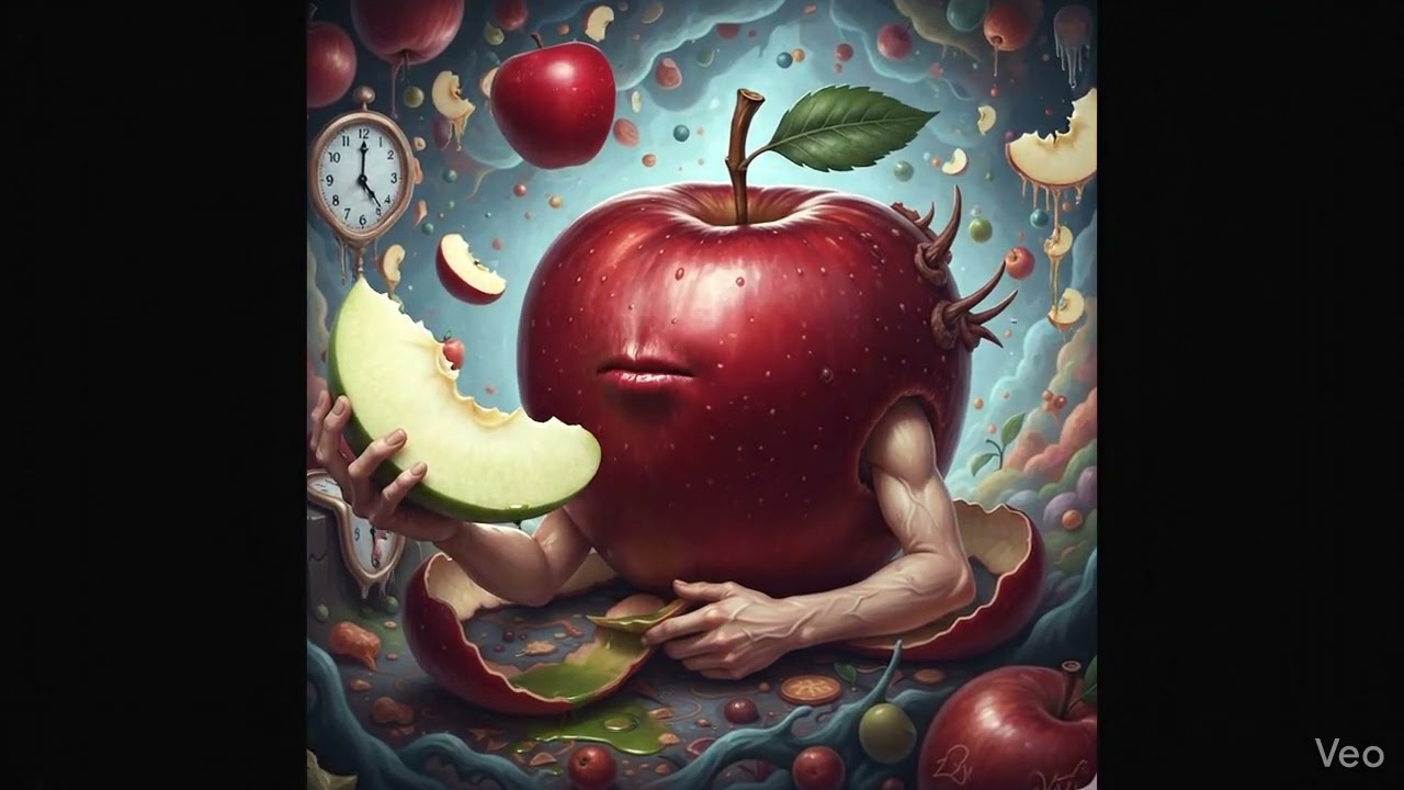 Weird But Satisfying 🍏 | Fruit Eating Itself | AI Ar