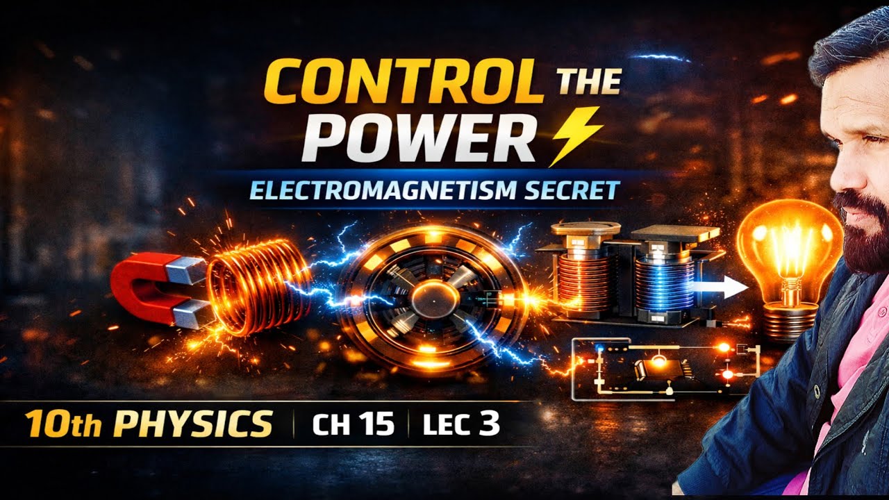 10th PHYSICS CH15 LEC3: ELECTROMAGNETISM SECRET | Bijli Kese Control Hoti Hai?