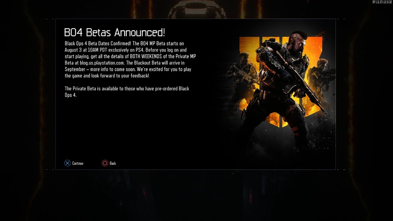 Black Ops 4 - BETA DATES AND BETA REWARDS!