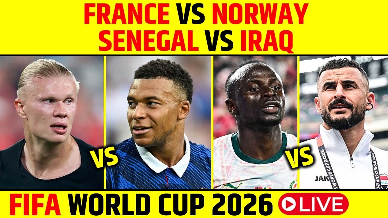 🔴France vs Norway, Senegal vs Iraq World Cup 2026 WATCHALONG LIVE STREAM, FIFA World Cup 2026 #fifa