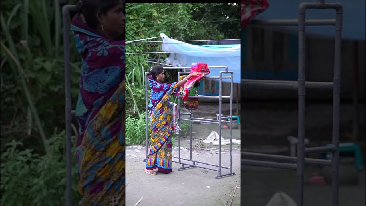 PVC পাইপ দিয়ে কাপড় রাখার আলনা বানানো
