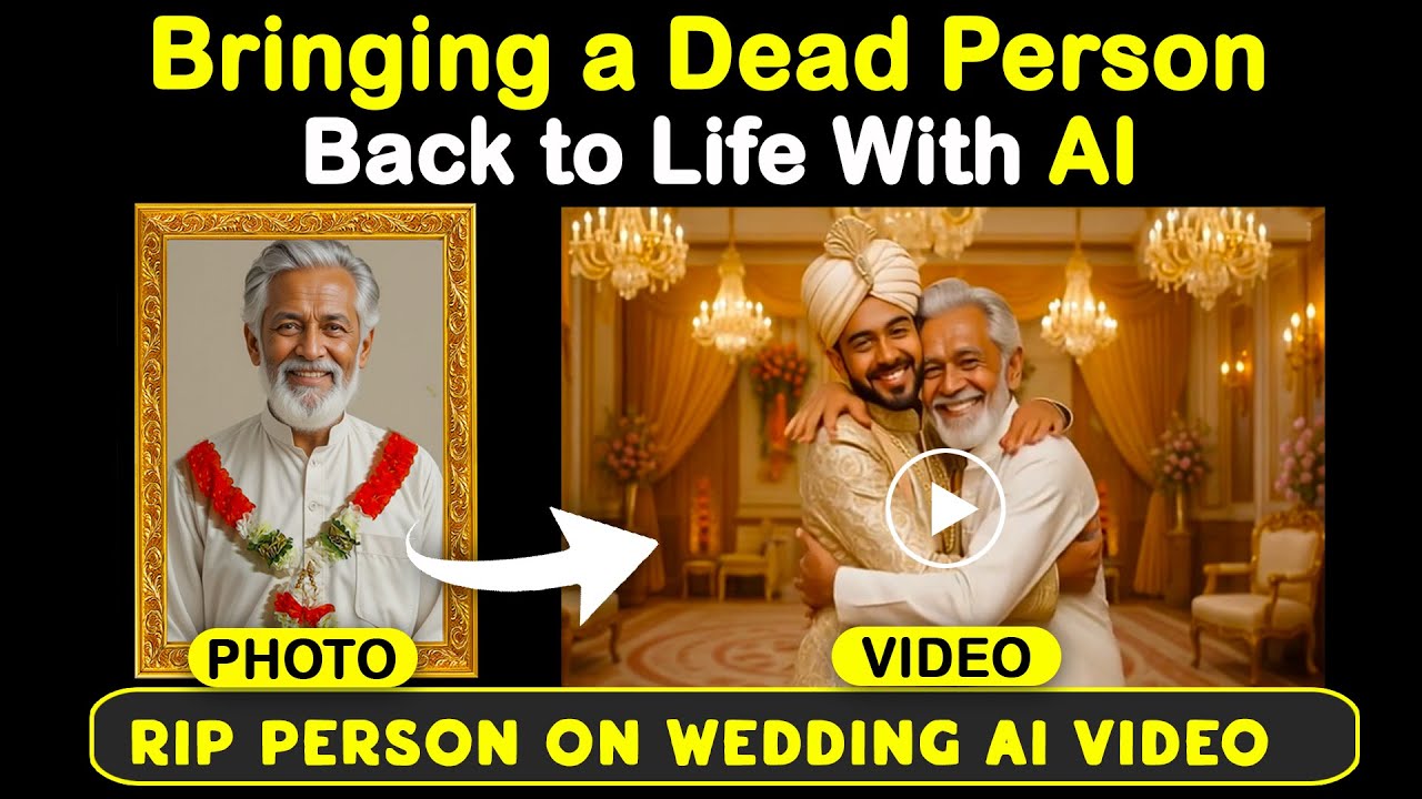🔥 Dead Person Alive using with AI Magic - Rip Person AI Wedding Video - Step by Step Process