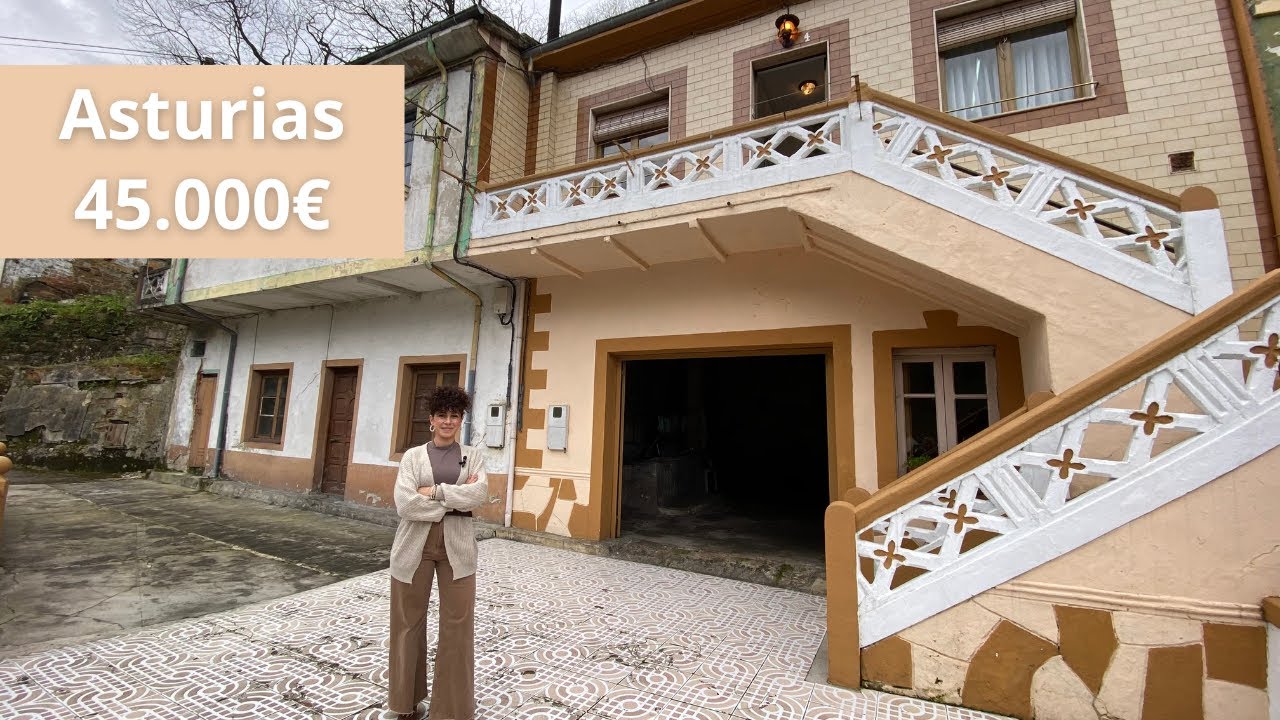 VENDIDA.  CASA EN VENTA EN LANGREO, ASTURIAS, CON TERRAZA,GARAJE *45.000€*🏡🏡#asturias #inmobiliaria
