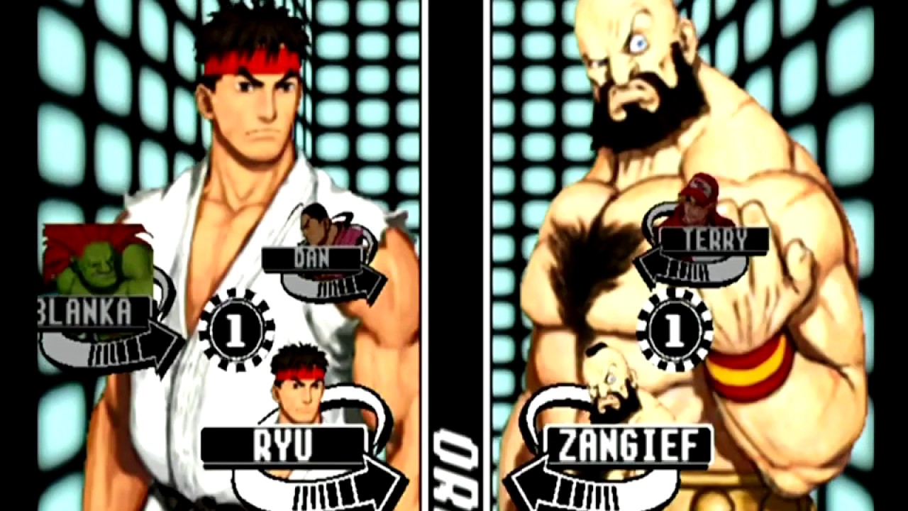 Capcom VS SNK Pro (Dreamcast) Arcade Mode as Blanka/Dan/Ryu