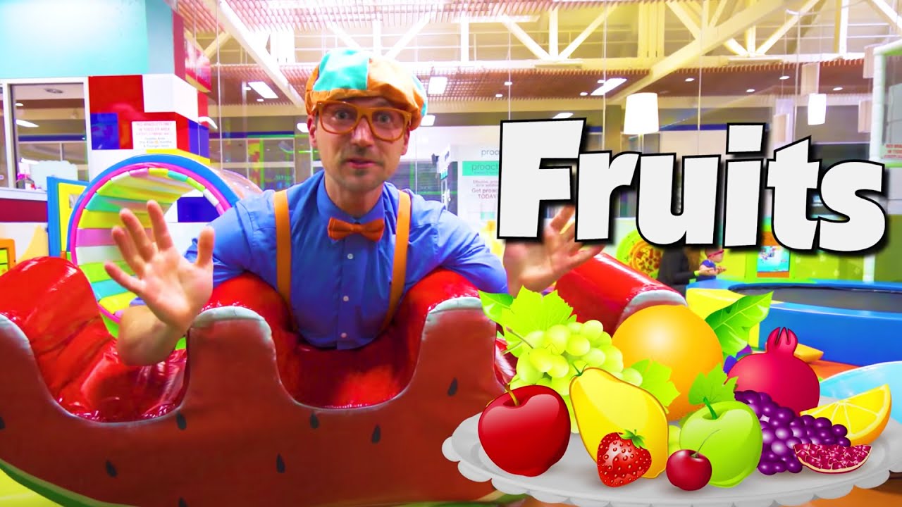 Play at the Play Place with Blippi | Learn Fruit and Healthy Eating for Children