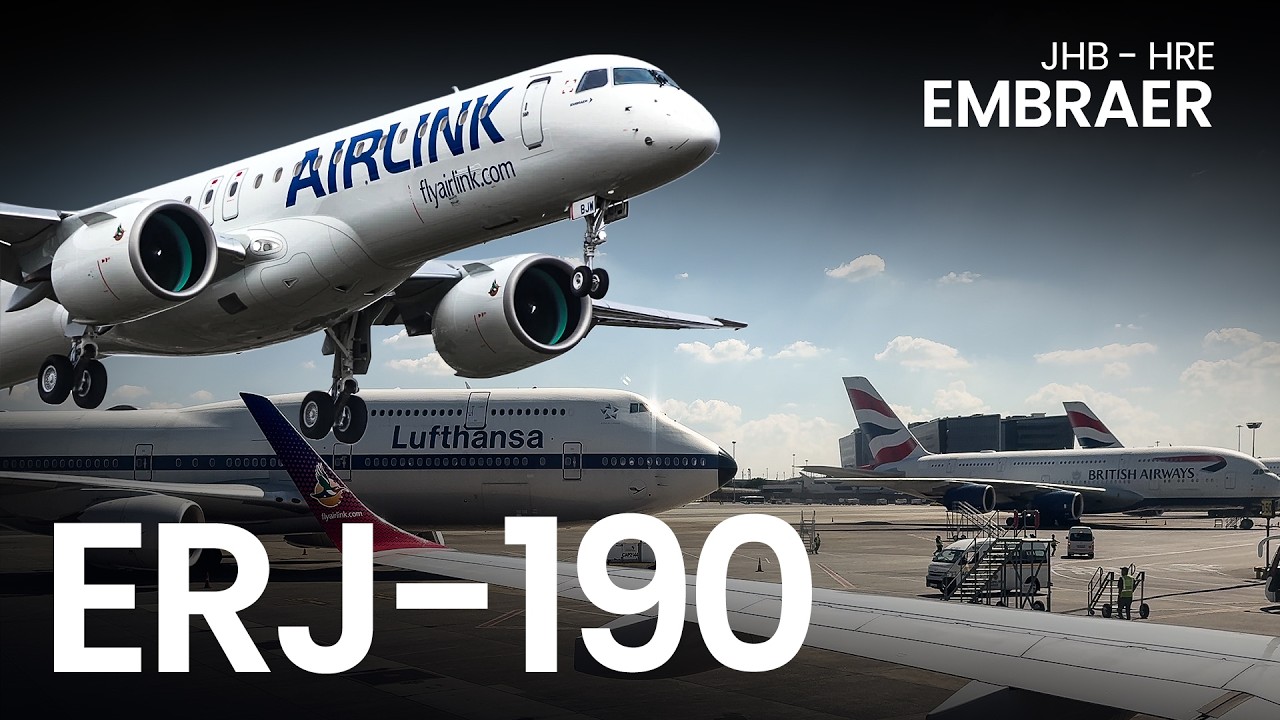 Airlink Embraer ERJ190 Landing in Johannesburg from Harare | HRE–JNB | Feb 2026