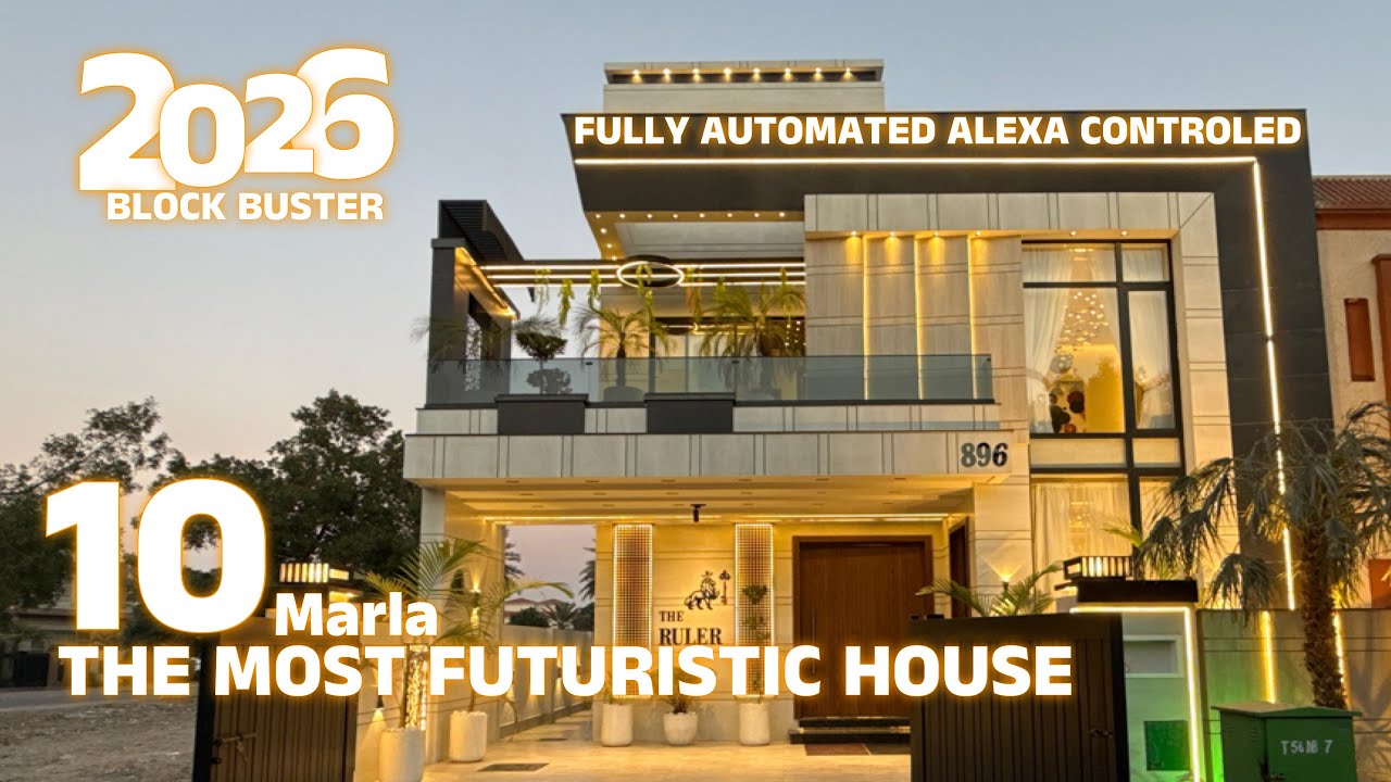Most STYLISH FUTURISTIC 10 Marla House For Sale Bahria Town Lahore