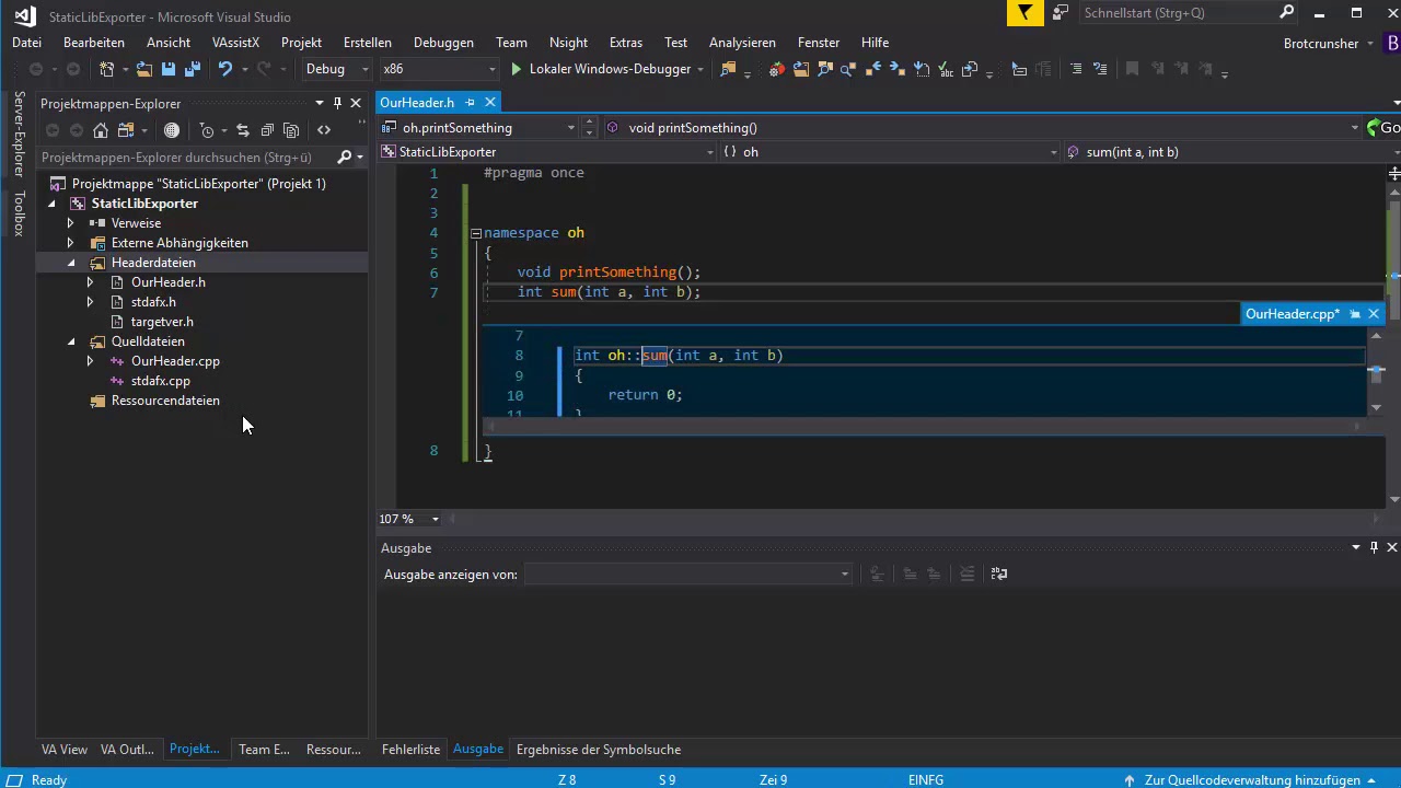 C++ Bonus [008] - Statische Bibliotheken / .lib Dateien