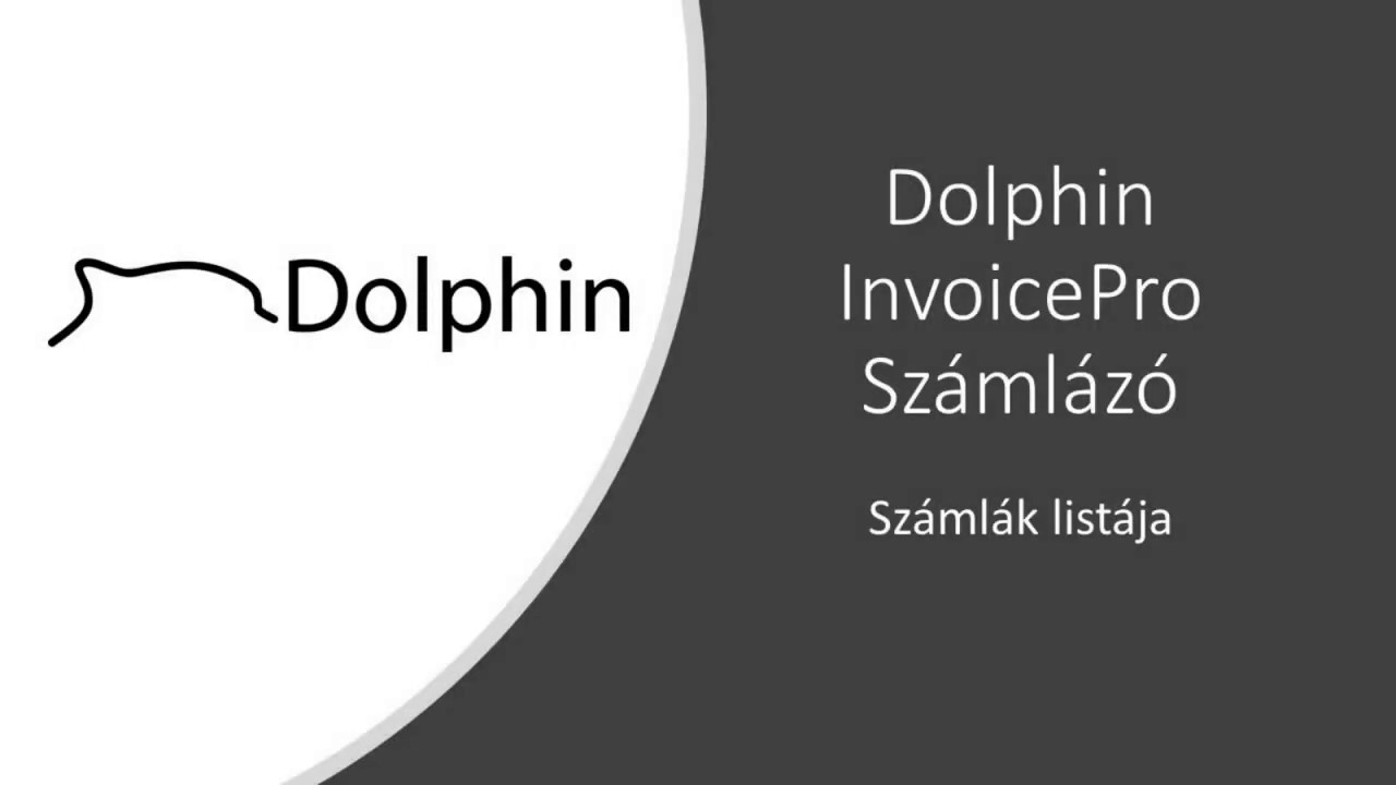 Dolphin InvoicePro Számlázó - Számlák listája