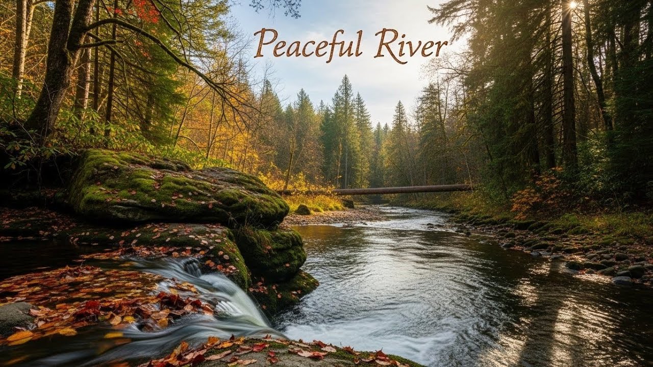 Peaceful Flowing River 🌊 Natural Ambience Sound for Deep Sleep and Stress Relief #506
