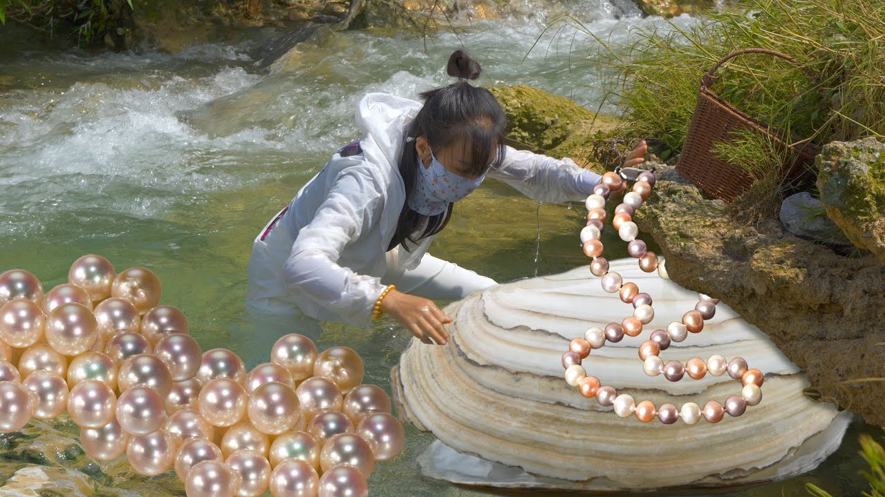 Unleashing Nature's Wonders: Girl Finds Treasure Trove of Pearls Inside Giant River Mussel 🤡🔮